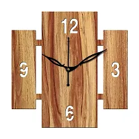 FRAVY 10 Inch MDF Wood Wall Clock for Home and Office (25Cm x 25Cm, Small Size, 014-Beige)-thumb2