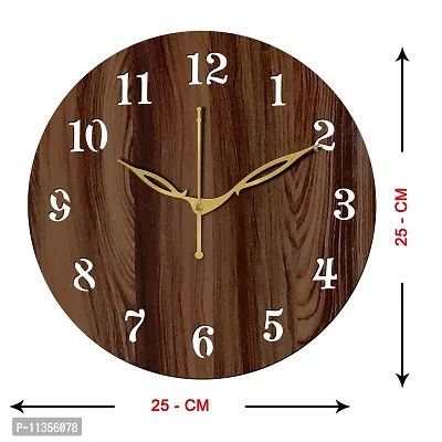 Freny Exim 10 Inches Antique Wooden Wall Clock (Wenge, Small Size, 25cm x 25cm)-001-thumb3