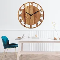 Freny Exim 10"" Inch Wooden Wall Clock (Beige, Small Size, 25cm x 25cm)-028-thumb4