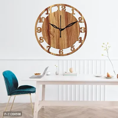 Freny Exim 10"" Inch Wooden Wall Clock (Beige, Small Size, 25cm x 25cm)-028-thumb5