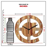 Freny Exim 12"" Inch Wooden MDF English Numeral Round Wall Clock Without Glass (Beige, 30cm x 30cm) - 13-thumb4