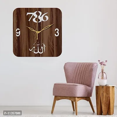 FRAVY 10 Inch MDF Wood Wall Clock for Home and Office (25Cm x 25Cm, Small Size, 043-Wenge)-thumb3