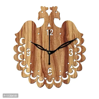 Freny Exim 10"" Inch Wooden Wall Clock (Beige, Small Size, 25cm x 25cm)-045