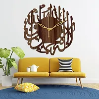 FRAVY 10 Inch MDF Wood Wall Clock for Home and Office (25Cm x 25Cm, Small Size, 005-Wenge)-thumb2