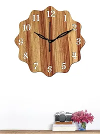 Freny Exim 10 Inch Wooden Wall Clock (Beige, Small Size, 25cm x 25cm)-018-thumb4