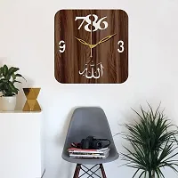 FRAVY 10 Inch MDF Wood Wall Clock for Home and Office (25Cm x 25Cm, Small Size, 043-Wenge)-thumb3