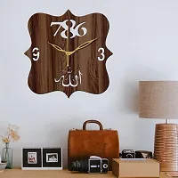 FRAVY 10 Inch MDF Wood Wall Clock for Home and Office (25Cm x 25Cm, Small Size, 041-Wenge)-thumb3