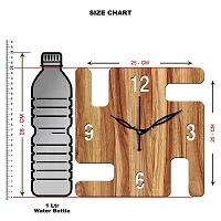 FRAVY 10 Inch MDF Wood Wall Clock for Home and Office (25Cm x 25Cm, Small Size, 051-Beige)-thumb4