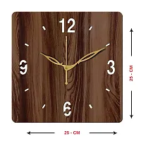 Freny Exim 10"" Inch Wooden Wall Clock (Wenge, Small Size, 25cm x 25cm)-007-thumb3