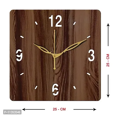 Freny Exim 10"" Inch Wooden Wall Clock (Wenge, Small Size, 25cm x 25cm)-007-thumb4