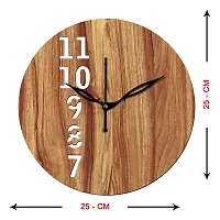 Freny Exim 10"" Inch Wooden Wall Clock (Beige, Small Size, 25cm x 25cm)-025-thumb3