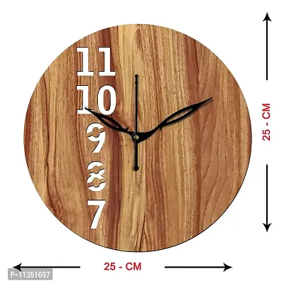 Freny Exim 10"" Inch Wooden Wall Clock (Beige, Small Size, 25cm x 25cm)-025-thumb4