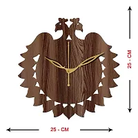 FRAVY 10 Inch MDF Wood Wall Clock for Home and Office (25Cm x 25Cm, Small Size, 036-Wenge)-thumb4