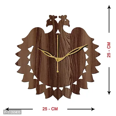 FRAVY 10 Inch MDF Wood Wall Clock for Home and Office (25Cm x 25Cm, Small Size, 036-Wenge)-thumb5