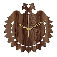 FRAVY 10 Inch MDF Wood Wall Clock for Home and Office (25Cm x 25Cm, Small Size, 036-Wenge)-thumb1