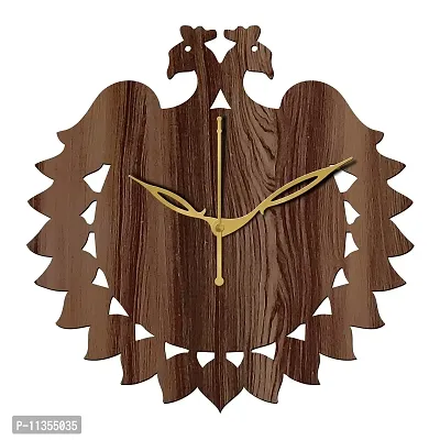 FRAVY 10 Inch MDF Wood Wall Clock for Home and Office (25Cm x 25Cm, Small Size, 036-Wenge)-thumb2