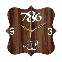 FRAVY 10 Inch MDF Wood Wall Clock for Home and Office (25Cm x 25Cm, Small Size, 041-Wenge)-thumb2