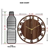 Freny Exim 10"" Inch Wooden Wall Clock (Wenge, Small Size, 25cm x 25cm)-028-thumb2