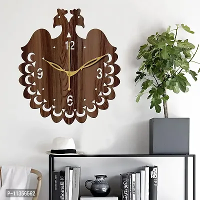 FRAVY 10 Inch MDF Wood Wall Clock for Home and Office (25Cm x 25Cm, Small Size, 045-Wenge)