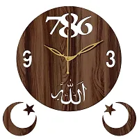 FRAVY 10 Inch MDF Wood Wall Clock for Home and Office (25Cm x 25Cm, Small Size, 044-Wenge)-thumb2