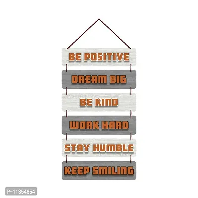 Freny Exim MDF Wooden Be Positive Dream Big Quote Wall Hanging Art For Home Decor | Office | Gift (12 inch X 30 Inch) Multicolour 503