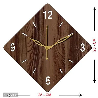 Freny Exim 10"" Inch Wooden Wall Clock (Wenge, Small Size, 25cm x 25cm)-021-thumb4