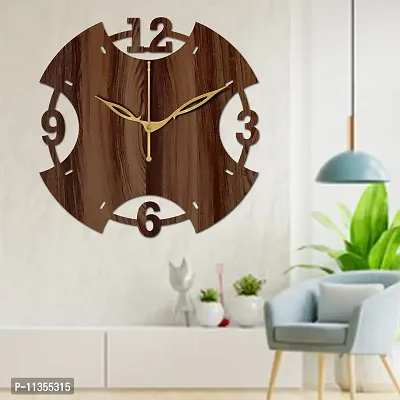 Freny Exim 10"" Inch Wooden Wall Clock (Wenge, Small Size, 25cm x 25cm)-003-thumb5