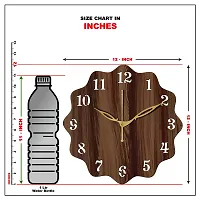 Freny Exim 12"" Inch Wooden MDF English Numeral Round Wall Clock Without Glass (Brown, 30cm x 30cm) - 18-thumb4