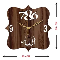 FRAVY 10 Inch MDF Wood Wall Clock for Home and Office (25Cm x 25Cm, Small Size, 041-Wenge)-thumb4