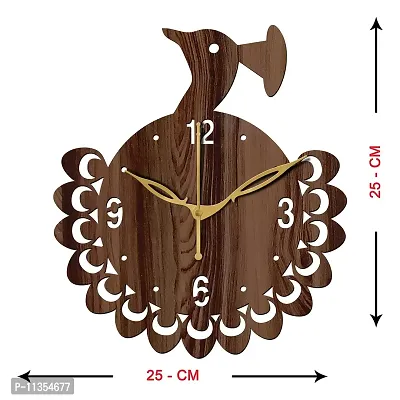 Freny Exim 10"" Inch Wooden Wall Clock (Wenge, Small Size, 25cm x 25cm)-048-thumb4