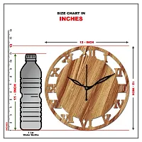 FRAVY 12"" Inch Prelam MDF Wood Roman Numeral Round Without Glass Wall Clock (Beige, 30cm x 30cm) - 6-thumb4