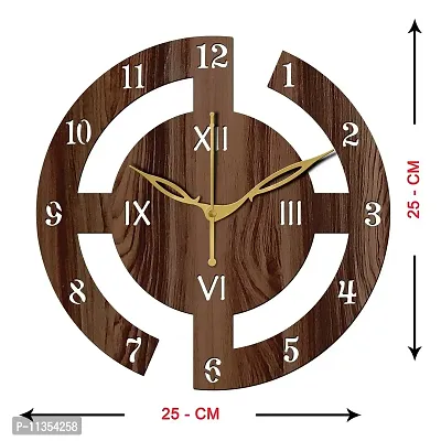 Freny Exim 10"" Inch Wooden Wall Clock (Wenge, Small Size, 25cm x 25cm)-027-thumb4