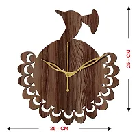 FRAVY 10 Inch MDF Wood Wall Clock for Home and Office (25Cm x 25Cm, Small Size, 035-Wenge)-thumb4