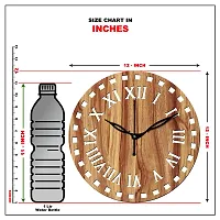 Freny Exim 12"" Inch Wooden MDF Roman Numeral Round Wall Clock Without Glass (Beige, 30cm x 30cm) - 11-thumb4