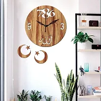 Freny Exim 10"" Inch Wooden Wall Clock (Beige, Small Size, 25cm x 25cm)-044-thumb4