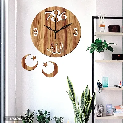 Freny Exim 10"" Inch Wooden Wall Clock (Beige, Small Size, 25cm x 25cm)-044-thumb5