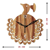 Freny Exim 10"" Inch Wooden Wall Clock (Beige, Small Size, 25cm x 25cm)-048-thumb3