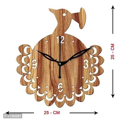 Freny Exim 10"" Inch Wooden Wall Clock (Beige, Small Size, 25cm x 25cm)-048-thumb4