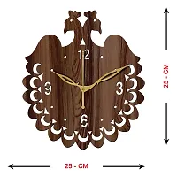 FRAVY 10 Inch MDF Wood Wall Clock for Home and Office (25Cm x 25Cm, Small Size, 045-Wenge)-thumb3