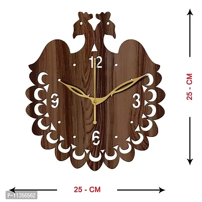 FRAVY 10 Inch MDF Wood Wall Clock for Home and Office (25Cm x 25Cm, Small Size, 045-Wenge)-thumb4