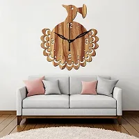 FRAVY 10 Inch MDF Wood Wall Clock for Home and Office (25Cm x 25Cm, Small Size, 048-Beige)-thumb2