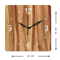 Freny Exim 10"" Inch Wooden Wall Clock (Beige, Small Size, 25cm x 25cm)-007-thumb3