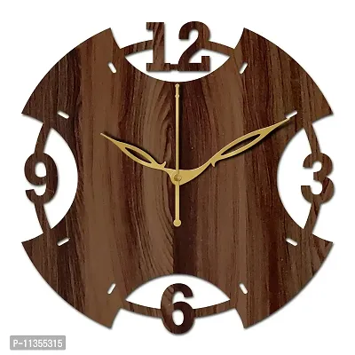 Freny Exim 10"" Inch Wooden Wall Clock (Wenge, Small Size, 25cm x 25cm)-003