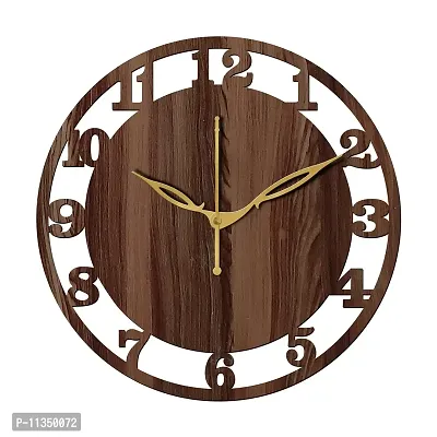Freny Exim 10"" Inch Wooden Wall Clock (Wenge, Small Size, 25cm x 25cm)-028-thumb0