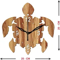 FRAVY 10 Inch MDF Wood Wall Clock for Home and Office (25Cm x 25Cm, Small Size, 029-Beige)-thumb2