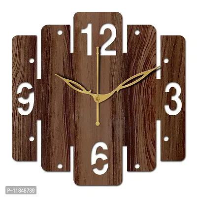 Freny Exim 10"" Inch Wooden Wall Clock (Wenge, Small Size, 25cm x 25cm)-004