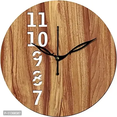 FRAVY 10 Inch MDF Wood Wall Clock for Home and Office (25Cm x 25Cm, Small Size, 025-Beige)-thumb2