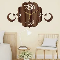 FRAVY 10 Inch MDF Wood Wall Clock for Home and Office (25Cm x 25Cm, Small Size, 042-Wenge)-thumb3