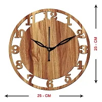 Freny Exim 10"" Inch Wooden Wall Clock (Beige, Small Size, 25cm x 25cm)-028-thumb3