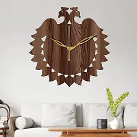 FRAVY 10 Inch MDF Wood Wall Clock for Home and Office (25Cm x 25Cm, Small Size, 036-Wenge)-thumb3